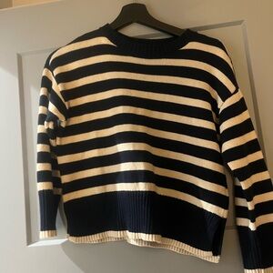 GAP KIDS-Striped navy and Cream Sweater